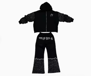 Ensemble de survêtement oversize délavé à l'acide pour femme – Hoodie et pantalon de jogging confortables pour le quotidien - Product Image 1