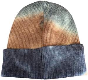 Nouveau bonnet tie-dye dégradé chaud et épais en acrylique tricoté avec effet arc-en-ciel, casquette tie-dye motif 2026 - Product Image 1