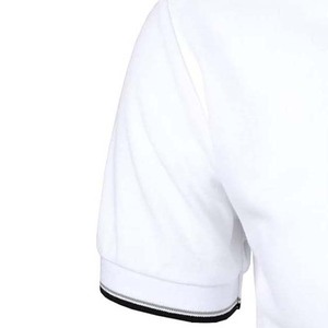 Polo de Manga Corta Blanco para Hombre, Tejido de Punto, Color Sólido, Estilo Casual - Product Image 4