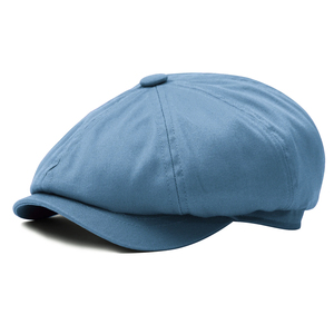 Casquette Gavroche Classique à Boutons et Patchwork Couleurs Personnalisables, Chapeau Plat Style Ivy, Casquette de Boulanger, Unie, Automne Hiver, Réglable, OEM - Product Image 1