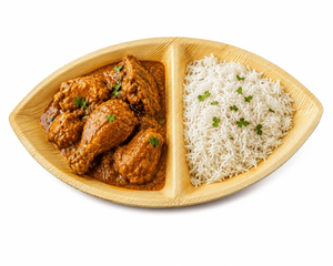 Platos Ecológicos de Hoja de Areca para Buffet y Comida para Llevar, con 2 Compartimentos en Forma de Ojo, Ideales para Comida Rápida y Catering - Product Image 1