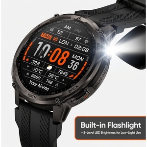 Wholesale T4C Tank Rugged Smart <b>Watch</b> <b>with</b> 50-Day Battery 1.5\" AMOLED 5ATM Waterproof OEM Fitness Tracker <b>with</b> for Bluetooth - Product Image 3