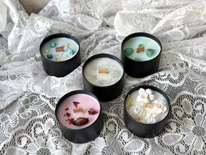 Vela Aromática Artesanal de Cera de Soya con Fragancia Oriental, Ecológica, en Lata Metálica, Moderna y Decorativa, para Aromaterapia en el Hogar - Product Image 4