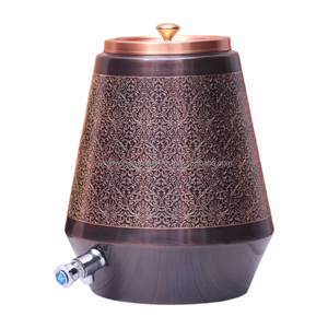 ถังเก็บน้ำทองแดงโบราณถังเก็บน้ำดีไซน์ใหม่ล่าสุดพร้อมอายุรเวท - Product Image 4