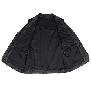 Factory Made Competitive <b>Men</b> Genuine <b>Leather</b> Moto <b>Vest</b> Collarless Adjustable Waist Solid Color Outerwear Autumn Style - Product Image 5