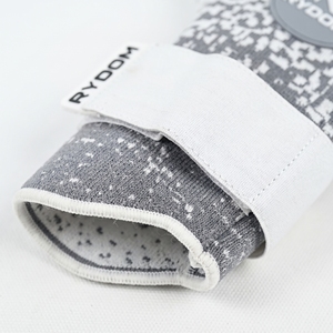 Gants de gardien de but en latex blanc et gris RYDOM avec sangle de poignet réglable, antidérapants et respirants - Product Image 4