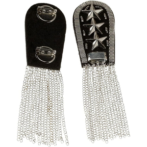 Wholesale Custom Embroidered Epaulettes Shoulder Boards with Sequin Decor Star Pattern Eco-Friendly for Uniform Ceremonial Wear - Product Image 5