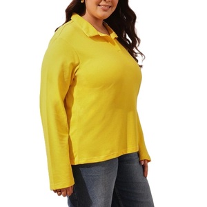 Chemises polo pour femmes en coton tricoté de haute qualité, manches longues, design personnalisé, confortables, élégantes, vêtements décontractés, logo jersey - Product Image 4
