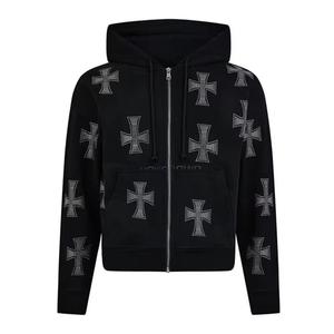 Men's Fitness Tracksuit Set Premium Cotton Hoodie with <b>Jogger</b> Pants Comfortable Sportswear for Workout and Travel - Product Image 4