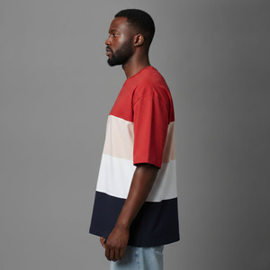 เสื้อยืดผู้ชายปี 2026 รุ่นยอดนิยม ผ้าหนา 280GSM ทรงหลวม ผลิตจากผ้าคอตตอน/โพลีเอสเตอร์ เนื้อเจอร์ซีย์ถักแบบวอร์สเตด เป็นมิตรต่อสิ่งแวดล้อม พร้อมสกรีนโลโก้ตามสั่ง - Product Image 3