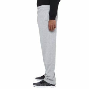 Pantalon de jogging droit gris en coton pour homme Falcon Enterprises, taille élastique avec cordon de serrage, poches latérales, décontracté, respirant, mi-lourd, tricoté - Product Image 2