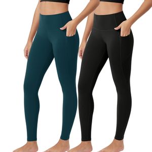 Custom Wholesale High Waist Women Workout Yoga Leggings Stretch Fitness Running Gym Activewear <b>Pants</b> With Pocket - Product Image 1