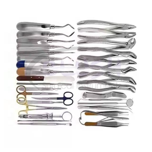 Dental Surgical Instrument Set 35-Piece Stainless Steel Extracting Forceps Elevators Scissors CE Certified Manual Tools <b>Blush</b> - Product Image 1