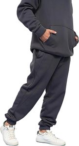Chándal de algodón personalizado de 400 g/m² para hombre, con capucha y cremallera, pantalones con logo bordado, verde oliva, paneles beige, ropa deportiva urbana. - Product Image 3