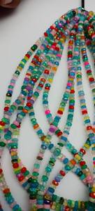 Perles facettées rondes en opale disco naturelle de qualité supérieure, taille 4 mm à 5 mm, perles en opale disco arc-en-ciel pour la fabrication de bijoux - Product Image 5