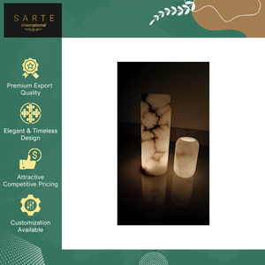 Best Quality Home Decoration Eco Friendly Sustainable Authentic Natural Alabaster Handmade <b>Tea</b> Light <b>Candle</b> Holder - Product Image 3