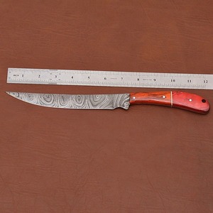 Custom Damascus Steel <b>Kitchen</b> <b>Knife</b> – <b>Sharp</b> 7" Blade for Professional Use Pakka wood handle Bevel edge <b>knife</b> - Product Image 2