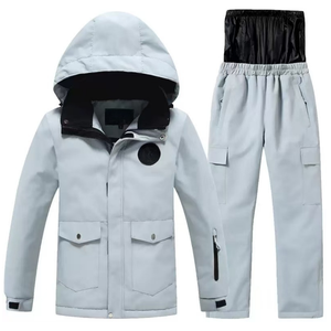 Unisex Pink Ski <b>Suit</b> Hooded Zipper Closure Waterproof Windproof Heated Eco-Friendly Color Blocked <b>Snow</b> Wear Adult Outfit - Product Image 5