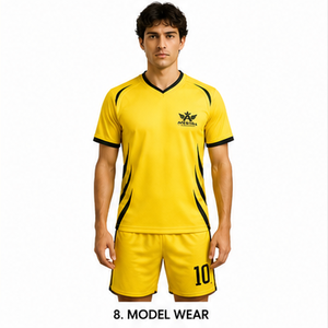 Uniforme de Fútbol Profesional, Ropa Deportiva para Equipos, Uniforme de Fútbol con Tela que Absorbe la Humedad, Construcción Ligera - Product Image 4