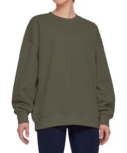 Femmes lourd 100% coton 460 Gsm sweat à col rond plaine solide polaire saison d'hiver en gros sweats à capuche numériques sweats - Product Image 3