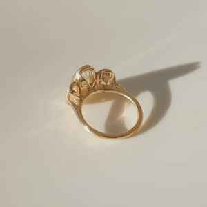 แหวนเพชรทรงรีเพาะเลี้ยงในห้องปฏิบัติการ ประดับเพชรสามเม็ด ทองคำแท้ 14K คุณภาพพรีเมียม สำหรับเป็นของขวัญในโอกาสแต่งงานหรือสัญญา มอบให้คนรัก - Product Image 3