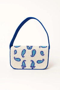 Bolso de Hombro de Lujo con Cuentas Bordadas y Cierre de Botón para Novias y Eventos Especiales por Whimsy Art Craft - Product Image 3