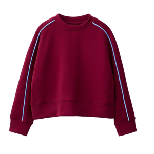 เสื้อสเวตเชิ้ตคอกลม แขนยาว ทรงหลวม สีพื้น ผ้าถัก ยูนิเซ็กส์ ความยาวครอป สไตล์ลำลอง สำหรับฤดูใบไม้ร่วง - Product Image 5