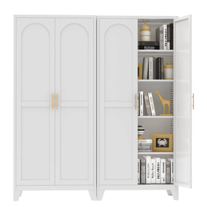 Armadio di Stoccaggio in Metallo Bianco Modello 71 2 con Ripiani Regolabili per Camera da Letto, Soggiorno e Cucina - Product Image 6