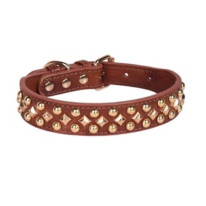 2026 Customized Deluxe Vegan Leather Dog <b>Collar</b> with Durable Padded Comfort Lining Washable & Adjustable - Product Image 4
