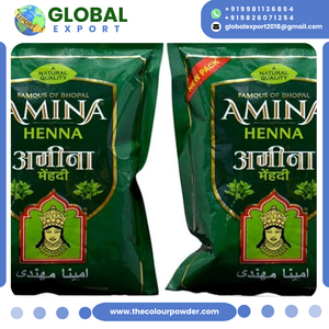 ผงเฮนน่าสีน้ำตาลแดงจากอินเดีย ยี่ห้ออามีนา ช่วยบำรุงรากผม จำหน่ายส่ง สำหรับทำสีผมและสักชั่วคราว - Product Image 5