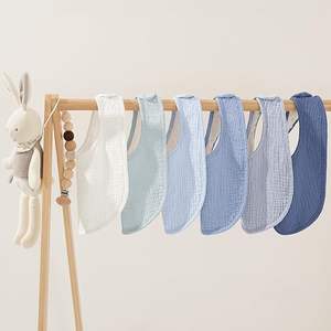 Bavoirs pour bébé 100% bambou - Bavoirs anti-bave ultra-doux et biologiques, couche imperméable réglable, essentiels pour nouveau-nés unisexes - Product Image 6