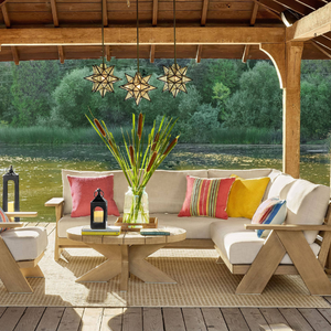 Canapé de jardin modulaire en teck de qualité commerciale pour l'ameublement extérieur de villas - Product Image 5