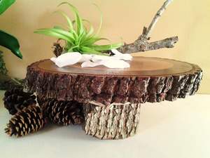 Base para Pastel de Madera con Superficie Circular Lisa y Base Ancha Estable, Diseñada para una Presentación Elegante de Postres y Decoración de Pasteles - Product Image 4