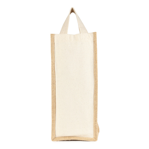 Bolsa de Yute Reutilizable para Botellas de Vino, Bolsa de Transporte para Botellas de Vino con Asa de Algodón - Product Image 2