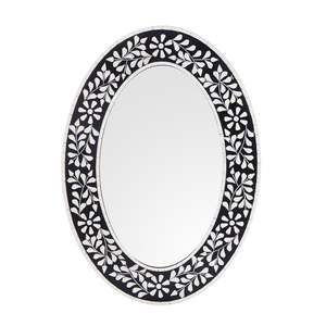 Miroir mural de luxe fait main, élément décoratif d'intérieur élégant avec cadre en os naturel incrusté, miroir décoratif artisanal - Product Image 3