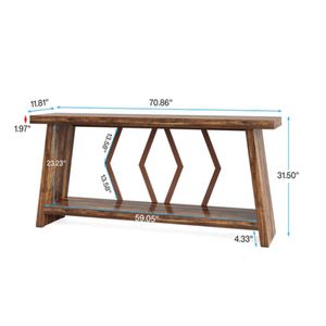 Consolle Lunga a Specchio Contemporanea/Minimalista per Ingresso, Uso in Hotel o Agriturismo - Tavolo Laterale in Legno Massello - Product Image 3