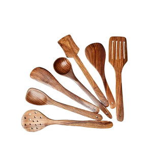 Cuillères et spatules de cuisine en bois écologiques, ustensiles de cuisine, ensemble d'outils de cuisson, fournisseur en gros - Product Image 3