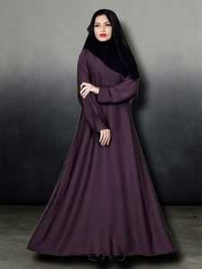 Kaftan Abaya brodé de Dubaï, manches longues, coupe simple et modeste, longueur ras du sol, style A-line, vêtement islamique musulman, 100% polyester - Product Image 5