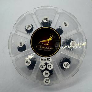 Extensions de cils professionnelles en cheveux synthétiques, bouquets de cils faits à la main, qualité supérieure, mélange de tailles 3D-20D, courbures CC DD LD M, fournisseur OEM - Product Image 3