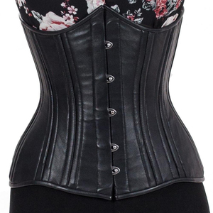 Corset et bustier OEM de qualité supérieure, sexy, écologique, avec baleines en acier, en cuir PU vintage, style mariée, maintien ferme - Product Image 5
