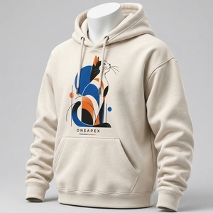 Sudadera con Capucha Personalizada con Gráfico Abstracto de Gato, Estilo Casual Urbano para Hombre, Sudadera con Capucha con Estampado Animal, OEM, ODM, Venta al Por Mayor - Product Image 1