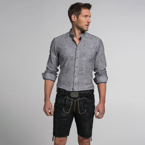 Shorts Lederhosen traditionnels bavarois pour hommes, 100 % polyester satiné, anti-plis, imperméables, décontractés élégants, écologiques, style allemand - Product Image 5