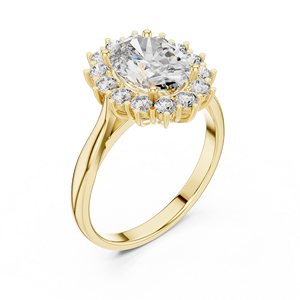 Yellow Gold Plated 925 Sterling Silver Moissanite <b>Diamond</b> <b>Ring</b> Wholesale Jewelry Manufacturer Supplier - Product Image 4