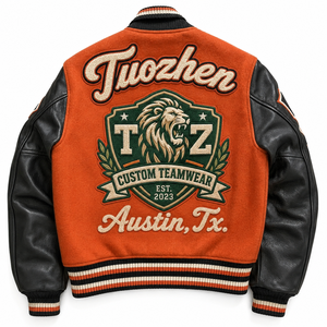 Chaqueta Varsity Vintage para Hombre, Personalizada, de Manga Larga, Estilo Urbano, con Bordado en Contraste, Diseño Letterman - Product Image 2