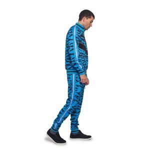 Custom Men Blue Tiger Stripe Tracksuit 2 Piece Set Camouflage Zip Up Jacket Jogger Pants Hip Hop Streetwear <b>Athletic</b> Sweatsuit - Product Image 4