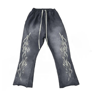 Pantalon de jogging évasé personnalisé 2026 de qualité supérieure avec impression sérigraphique anti-UV et cordon de serrage, idéal pour le style décontracté ou le streetwear - Product Image 3