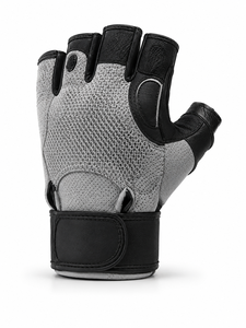 Gants de fitness en cuir unisexe avec logo personnalisé, demi-doigts, antidérapants, respirants, pour la musculation, la gym, la musculation, protection des mains - Product Image 2