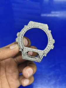 Custom Handmade <b>Iced</b> <b>Out</b> Sterling Silver <b>Watch</b> Bezel | Hip Hop Style <b>Watch</b> Case | Custom Jewelry Design - Product Image 1