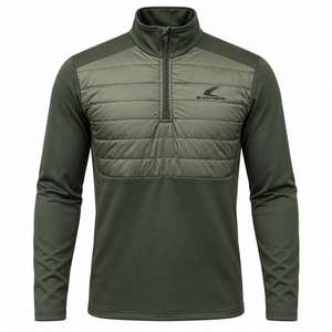 Veste matelassée pour homme Blackthorn, fermeture éclair quart de tour, coupe-vent, polyester, hiver, extérieur, coupe classique, couleur unie, manches longues, veste hybride - Product Image 1