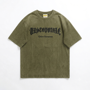 เสื้อยืดโอเวอร์ไซส์ลายกราฟิกสำหรับผู้ชาย ทรงหลวม ไหล่ตก ผ้าฝ้าย ลุควินเทจ สไตล์สตรีทแวร์ลำลอง สั่งทำได้ - Product Image 1